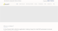 Desktop Screenshot of icollect.co.nz
