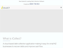 Tablet Screenshot of icollect.co.nz